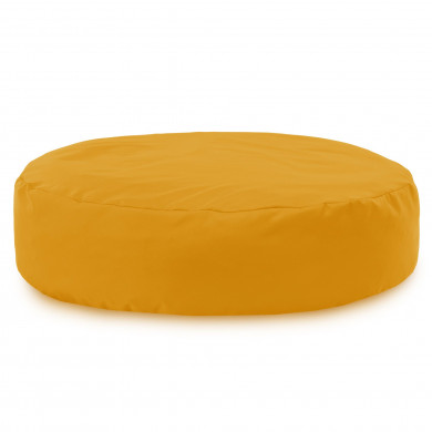 Yellow round pillow outdoor