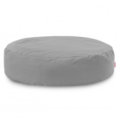 Light gray round pillow outdoor