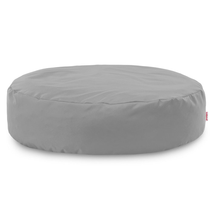 Light gray round pillow outdoor