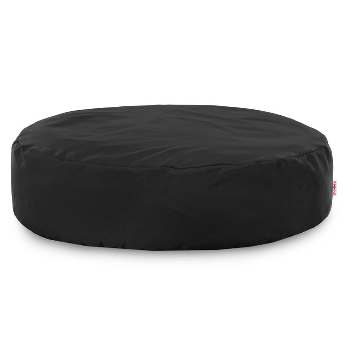 Black round pillow outdoor