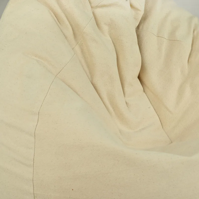 Kids Bean Bag Chair L - Premium Natural Cotton - Undyed, Eco-friendly – view 3