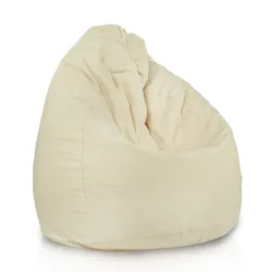 Kids Bean Bag Chair L - Premium Natural Cotton - Undyed, Eco-friendly