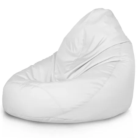 White bean bag Drop XXL waterproof outdoor seating for gardens