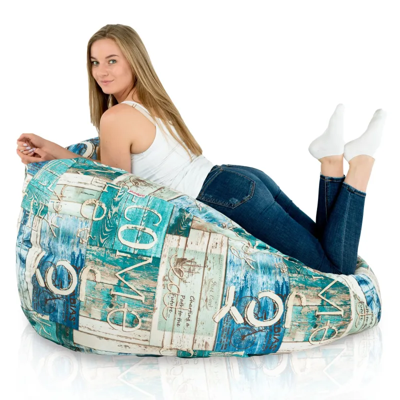 Giant Adult Bean Bag Chair XXL - Premium Printed Fabric – view 110