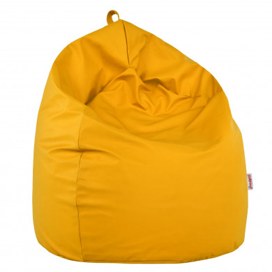 Yellow large bean bag PU leather