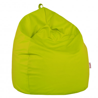 Lime large bean bag PU leather