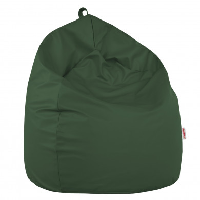Dark green large bean bag PU leather