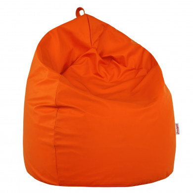 Orange large bean bag PU leather