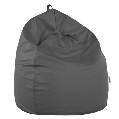 Gray large bean bag PU leather