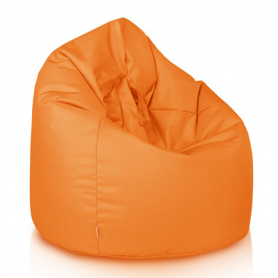 Orange large bean bag outdoor