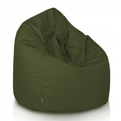 Dark green large bean bag outdoor