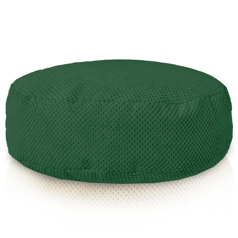 Round Footstool Pouffe - Dot Textured Velvet – view 7
