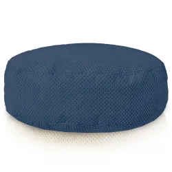 Round Footstool Pouffe - Dot Textured Velvet