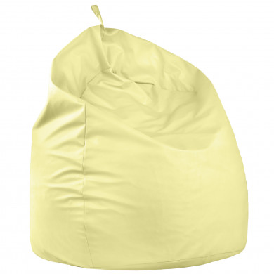 Creamy large bean bag PU leather