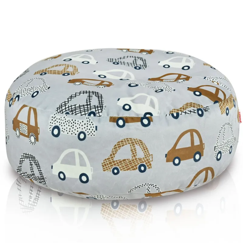 Round Footstool Pouffe - Premium Printed Fabric – view 72