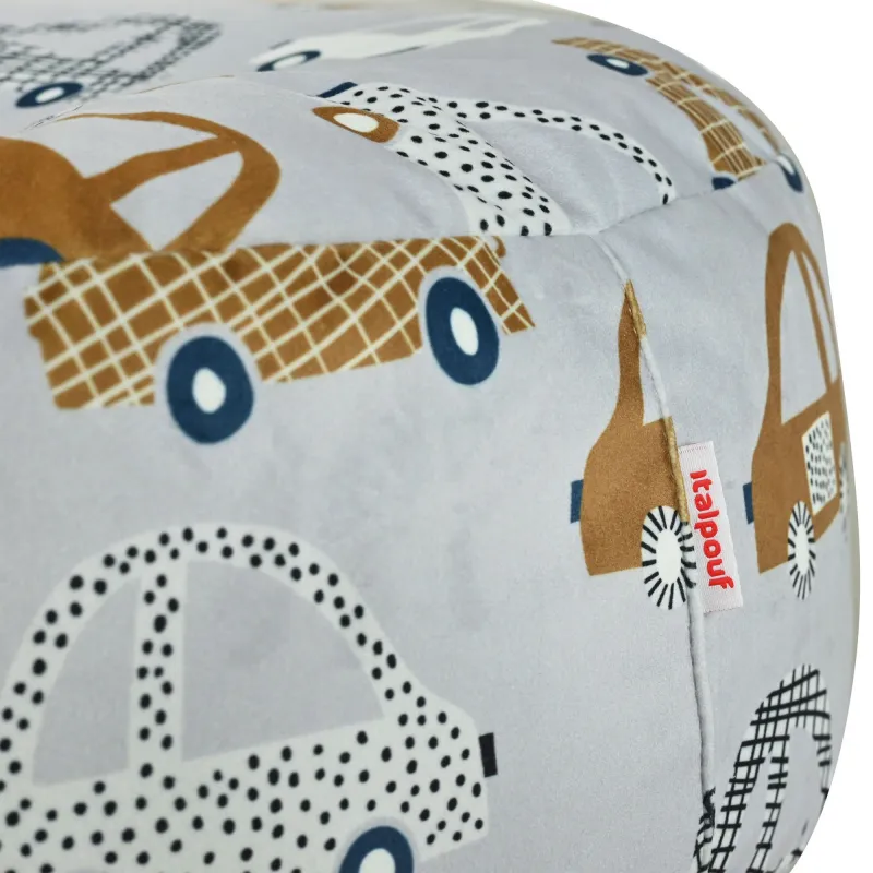 Round Footstool Pouffe - Premium Printed Fabric – view 73