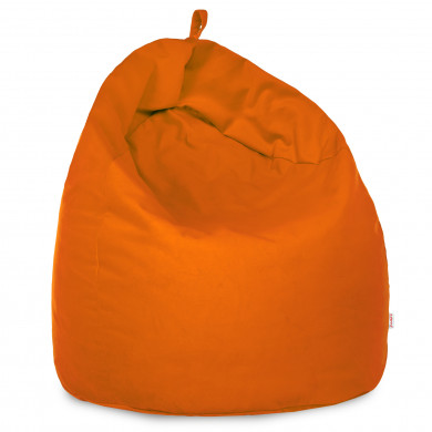 Orange bean bag XXL velvet