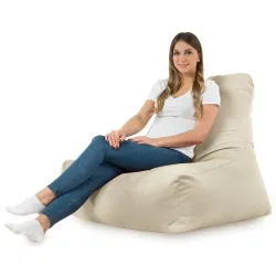 Bali Bean Bag Chair with Backrest - Soft Velvet