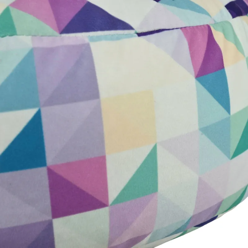 Round Footstool Pouffe - Premium Printed Fabric – view 84