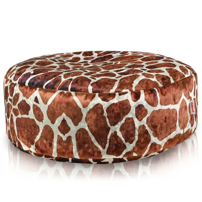 Round Footstool Pouffe - Premium Printed Fabric – view 85