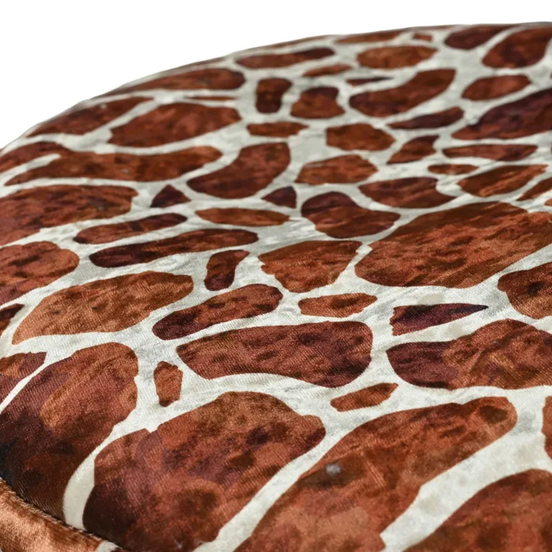 Round Footstool Pouffe - Premium Printed Fabric – view 87