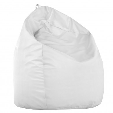 White XL large bean bag PU leather