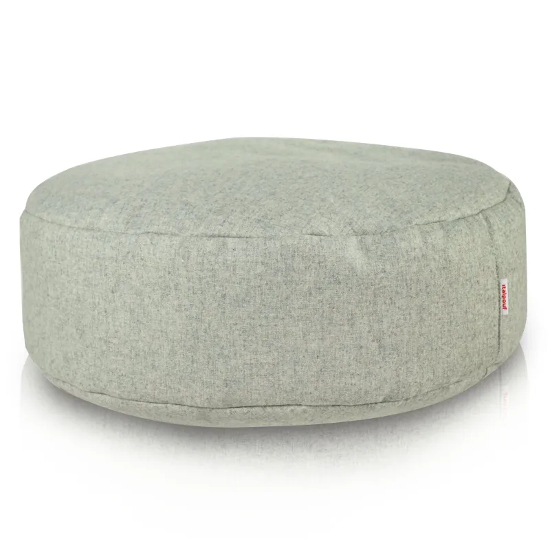 Round Footstool Pouffe - Premium Noble Wool – view 3