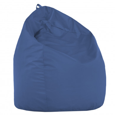 Blue XL large bean bag PU leather