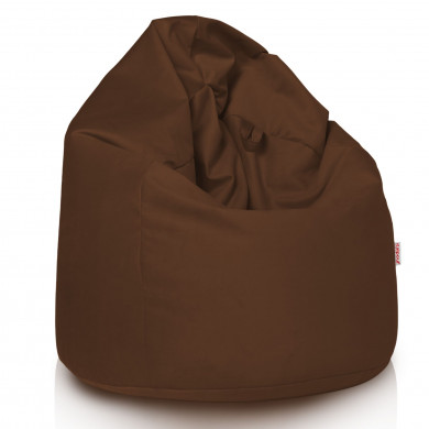 Brown large bean bag velvet