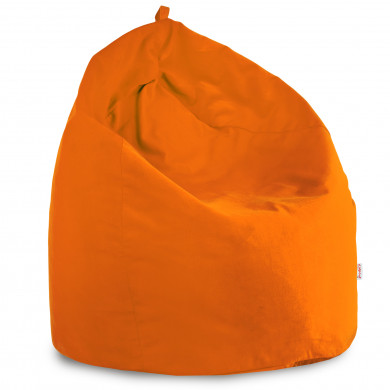 Orange XL large bean bag velvet