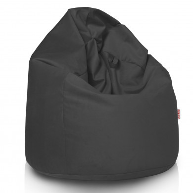 Grey large bean bag velvet