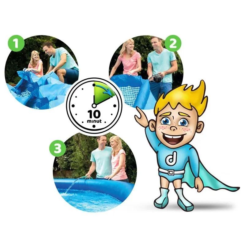 366 x 76 cm expandable garden pool set 15in1 INTEX 28132.
