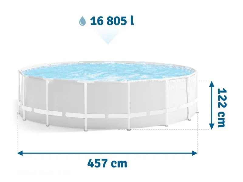 Racked garden pool 457x122 cm set 17in1 INTEX 26726