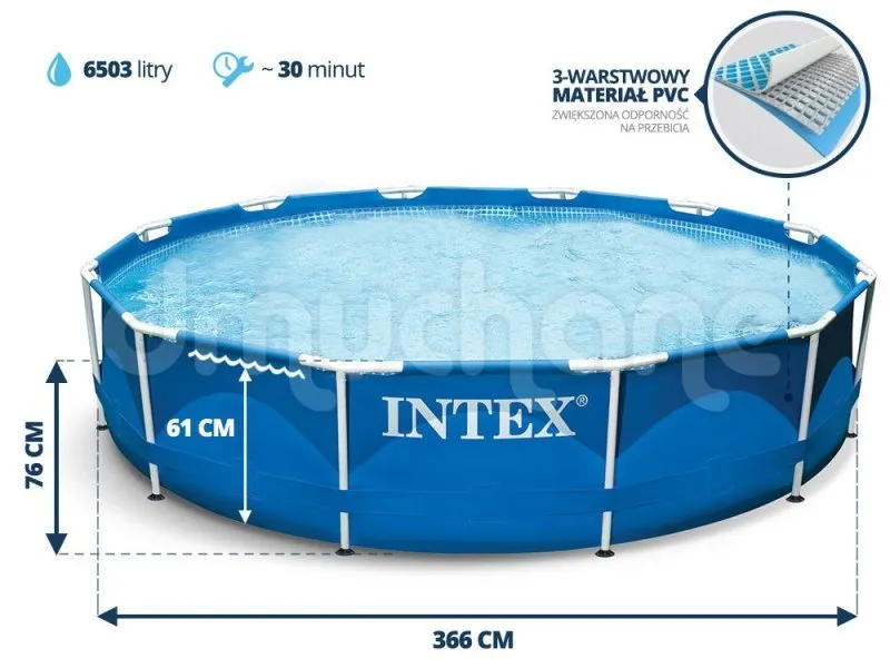 Racked garden pool 366 x 76 cm 6-in-1 set INTEX 28210
