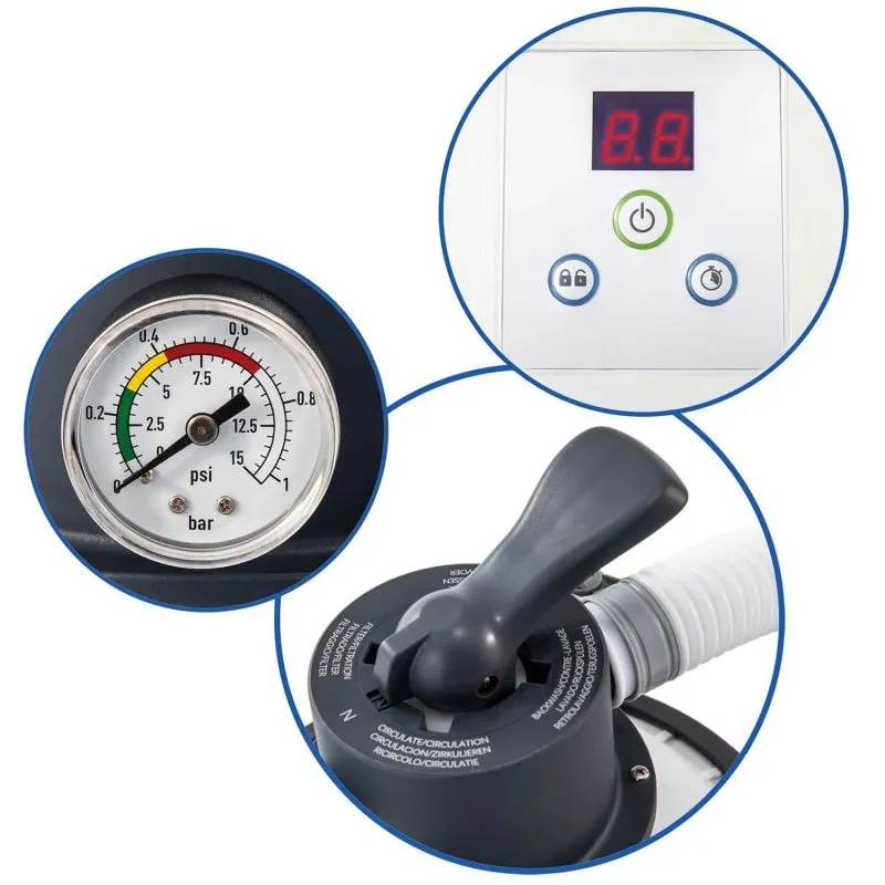 Pool pump 3500 l/h, made of durable materials for reliable water filtration