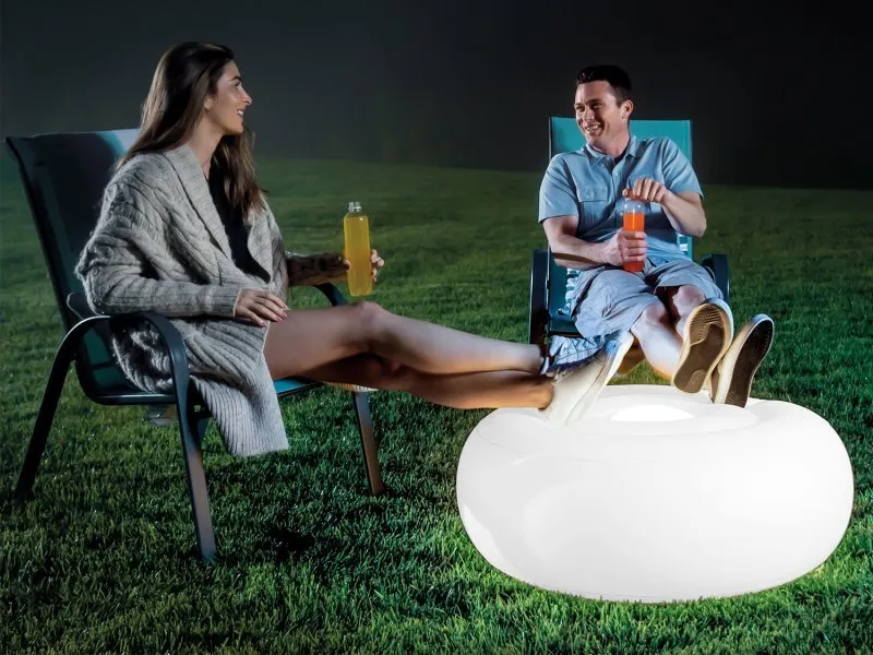 Floating LED pool light made of durable material, great for garden use