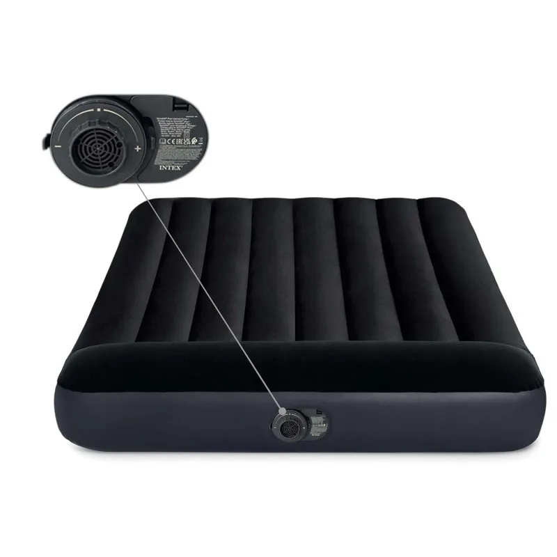 Inflatable mattress with built-in pump two-person INTEX 64148.