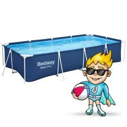 Racked garden pool 400 x 211 x 81 cm 15in1 Bestway 56405N.