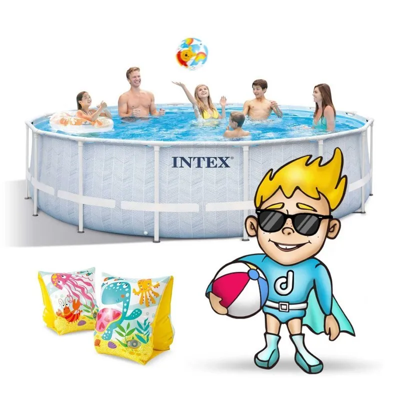 488 x 122 cm 18w1 Intex 26746 racked garden pool.