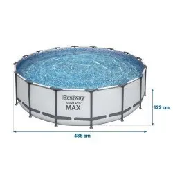 488 x 122 cm 19in1 Bestway 5612Z racked garden pool.