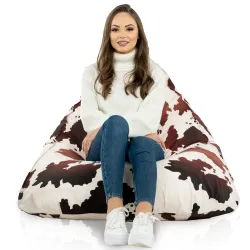 Versatile macchiato bean bag suitable for any living space or garden area