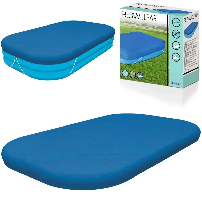 Blue pool cover 305 x 183 cm, pool covers