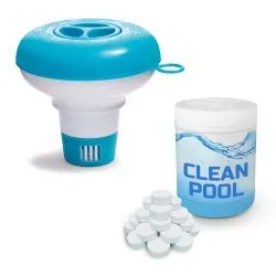 Floating pool chemical dispenser + 0.5 kg multifunctional tablets