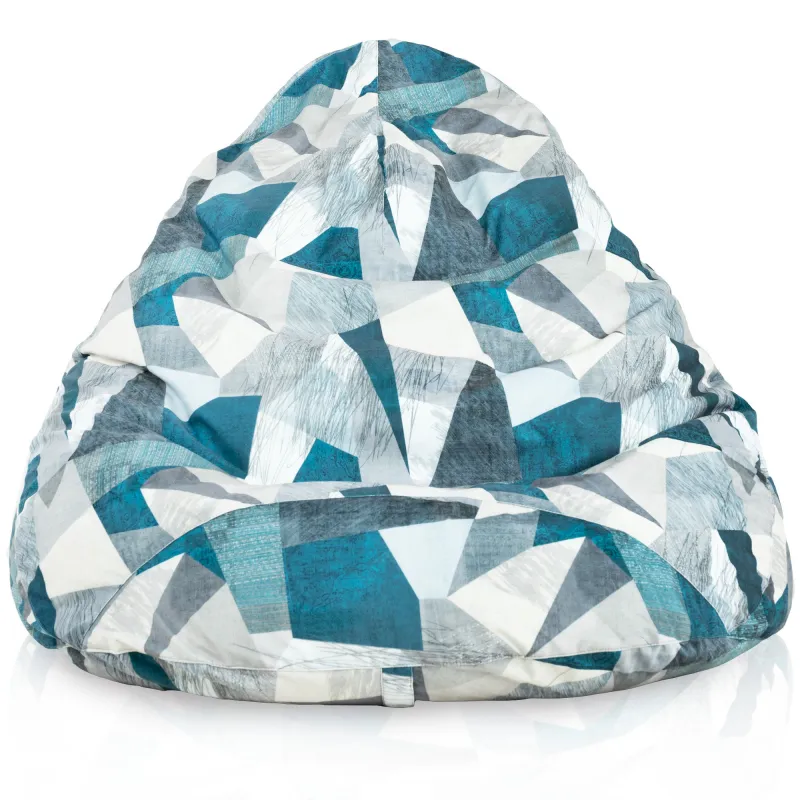 Stylish abstract bean bag for relaxation in any living space
