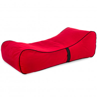 Red bean bag chair lounge sole velvet