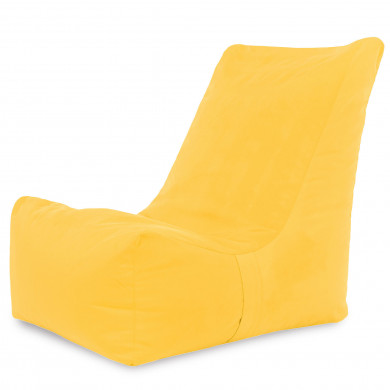 Yellow bean bag chair distinto velvet