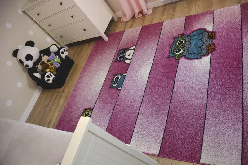 Dywan KIDS Sowy różowy C412