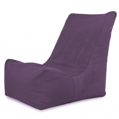Purple bean bag chair distinto velvet