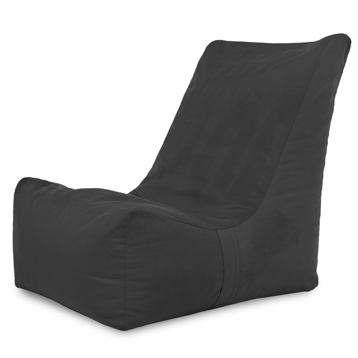 Dark grey bean bag chair distinto velvet