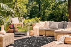 DYWAN SZNURKOWY SIZAL FLOORLUX 20508 black / silver TRÓJKĄTY